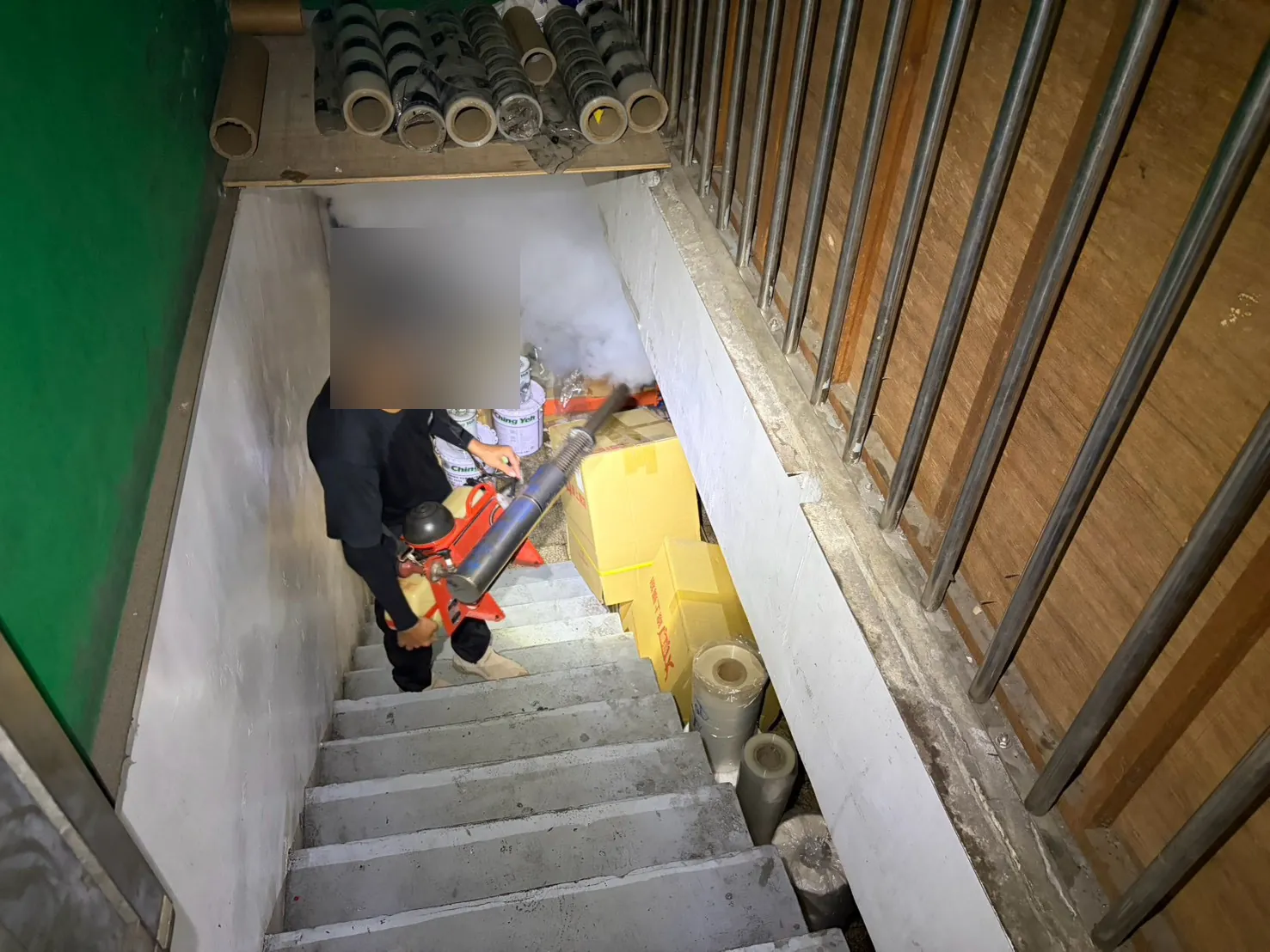 工廠樓梯熱煙霧消毒